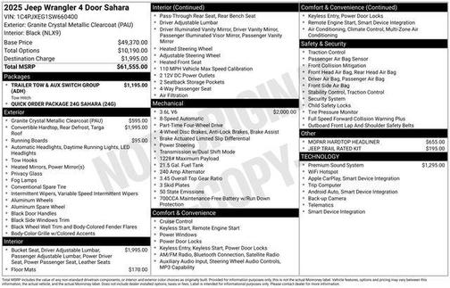 2025 Jeep Wrangler 4-Door Sahara 4x4