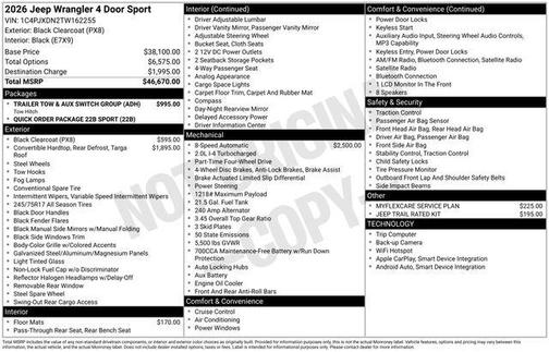 2026 Jeep Wrangler Sport