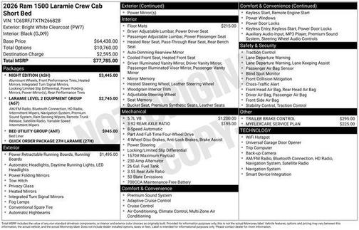 2026 RAM 1500 Laramie