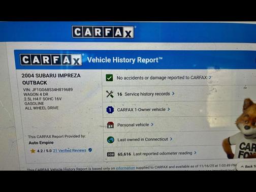 2004 Subaru Outback Sport