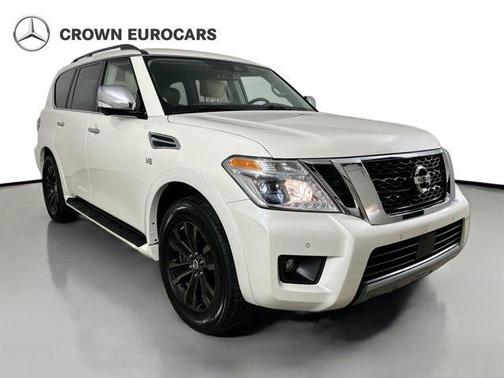 White 2019 Nissan Armada Platinum