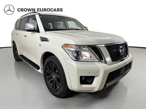 White 2019 Nissan Armada Platinum