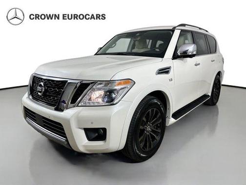 White 2019 Nissan Armada Platinum