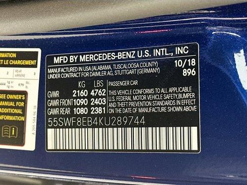 Brilliant Blue Metallic 2019 Mercedes-Benz C-Class C 300 4MATIC