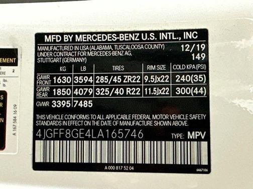 Polar White 2020 Mercedes-Benz GLS 580 Base 4MATIC