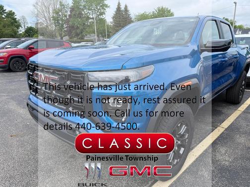 Blue 2023 GMC Canyon Elevation
