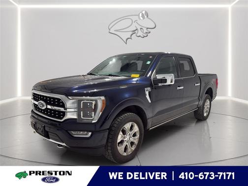 Blue 2022 Ford F-150 Platinum