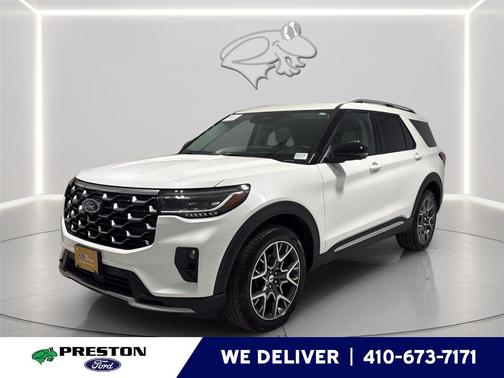 Star White 2025 Ford Explorer Platinum