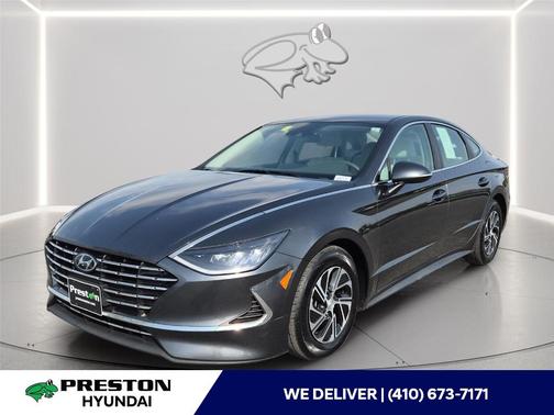 Portofino Gray 2021 Hyundai SONATA Hybrid Blue