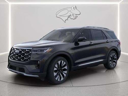 Agate Black Metallic 2026 Ford Explorer Platinum