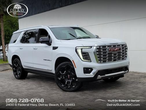 Glacier White Tricoat 2026 GMC Yukon Denali SUV