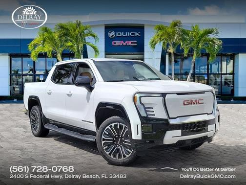 Summit White 2026 GMC Sierra EV Standard Range Denali
