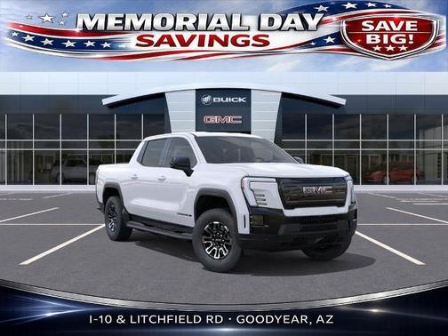 Summit White 2026 GMC Sierra EV Standard Range Elevation