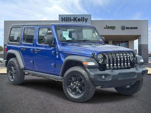 Ocean Blue Metallic Clearcoat 2020 Jeep Wrangler Unlimited Willys 4x4
