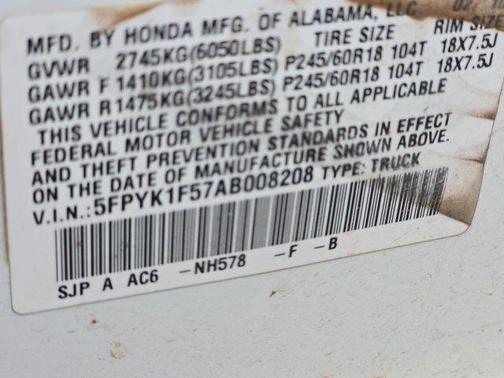 2010 Honda Ridgeline RTL