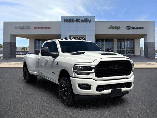 Pearl White 2024 RAM 3500 Laramie Crew Cab 4x4 8' Box