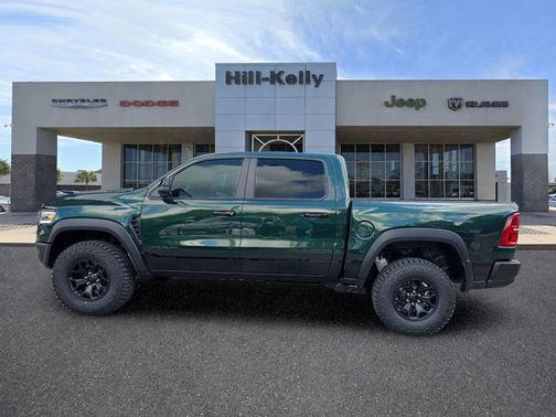 Serrano Green Metallic 2026 RAM 1500 RHO Crew Cab 4x4 5'7' Box