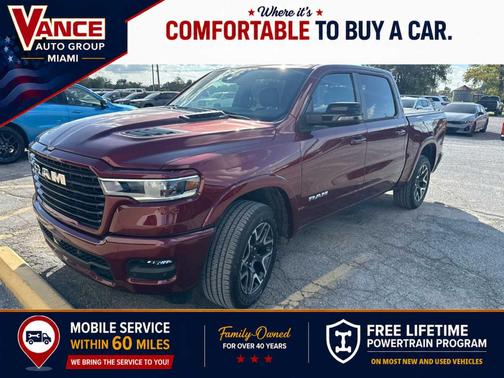 Delmonico Red Pearlcoat 2025 RAM 1500 Laramie