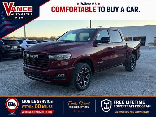 Delmonico Red Pearlcoat 2025 RAM 1500 Laramie