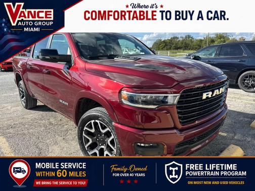 Delmonico Red Pearlcoat 2025 RAM 1500 Laramie