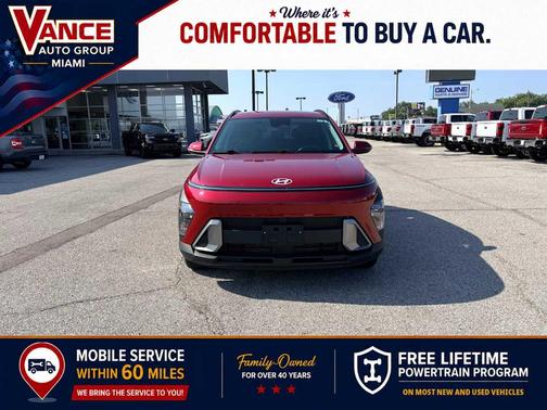 Red Metallic 2025 Hyundai KONA SEL