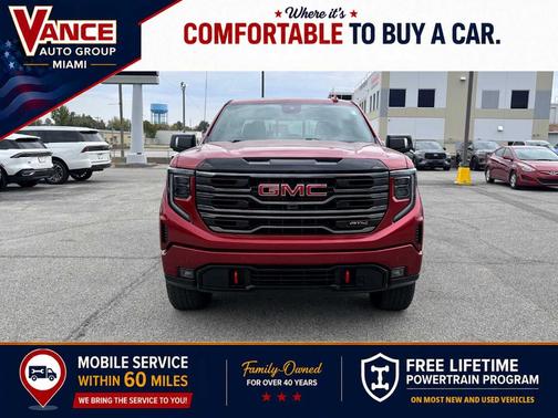 Volcanic Red 2025 GMC Sierra 1500 AT4