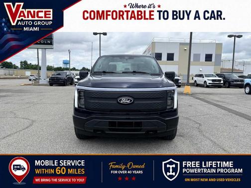 Blue 2025 Ford F-150 Lightning XLT