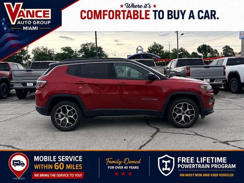 Red 2025 Jeep Compass Limited