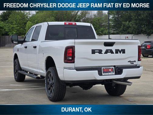 Bright White Clearcoat 2026 RAM 2500 Black Express Crew Cab 4x4 6'4' Box