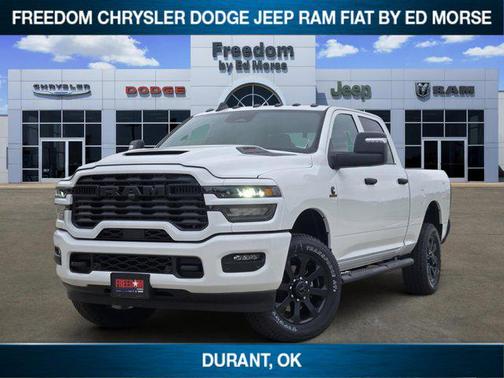 Bright White Clearcoat 2026 RAM 2500 Black Express Crew Cab 4x4 6'4' Box