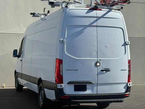 White 2021 Mercedes-Benz Sprinter 2500 High Roof w/170  WB Van 3D