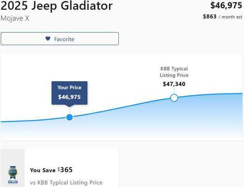 Bright White Clearcoat 2025 Jeep Gladiator Mojave X 4x4