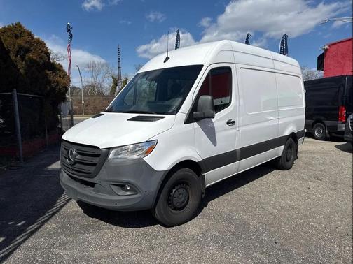 White 2022 Mercedes-Benz Sprinter 2500 High Roof Cargo Van