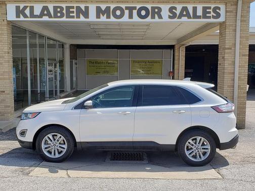 White Platinum Metallic Tri-Coat 2018 Ford Edge SEL