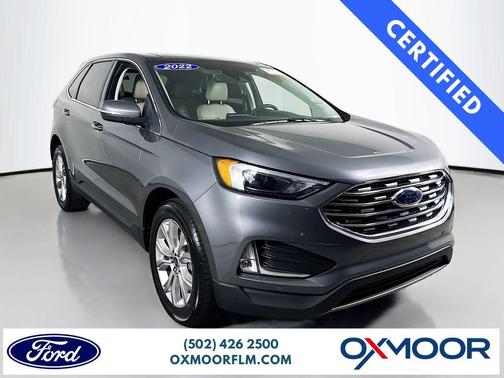 Carbonized Gray Metallic 2022 Ford Edge Titanium