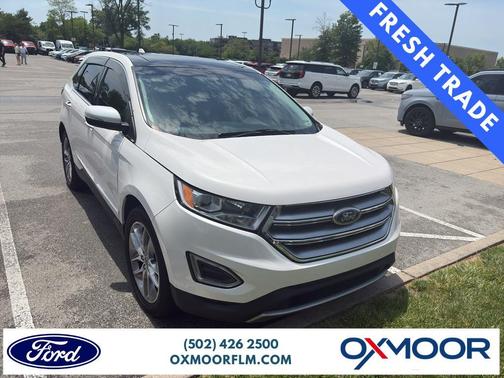 White Platinum Tri-Coat Metallic 2017 Ford Edge Titanium