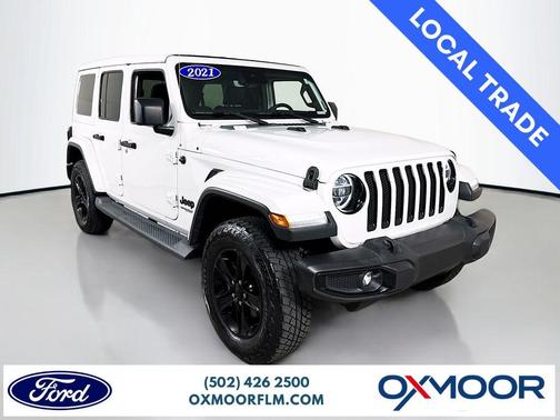 Bright White Clearcoat 2021 Jeep Wrangler Unlimited Sahara Altitude
