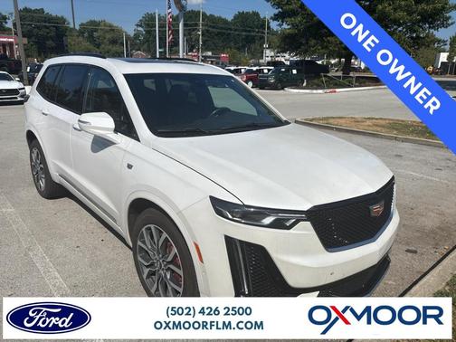 Crystal White Tri-Coat 2025 Cadillac XT6 Sport AWD