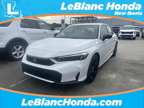 Platinum White Pearl 2026 Honda Civic Hybrid Sport