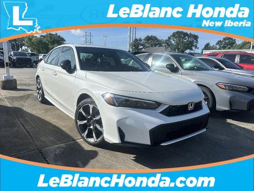 Platinum White Pearl 2026 Honda Civic Hybrid Sport Touring