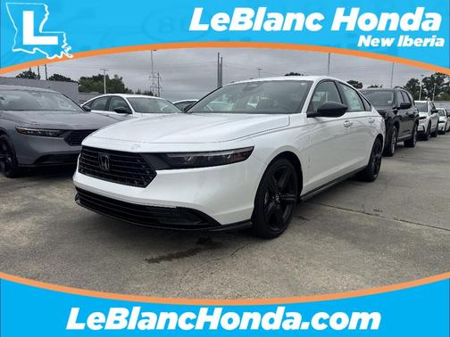 Platinum White Pearl 2026 Honda Accord Hybrid Sport-L