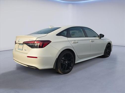 Platinum White Pearl 2025 Honda Civic Hybrid Sport