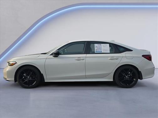 Platinum White Pearl 2025 Honda Civic Hybrid Sport