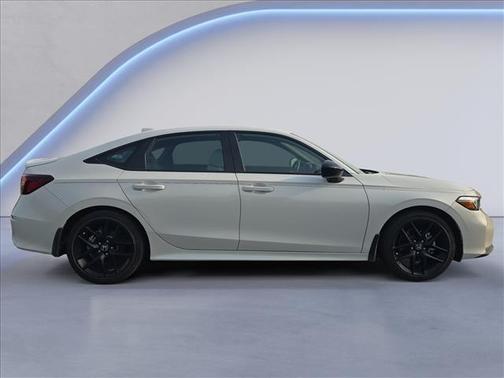 Platinum White Pearl 2025 Honda Civic Hybrid Sport