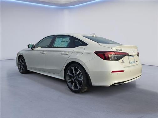 Platinum White Pearl 2026 Honda Civic Hybrid Sport Touring