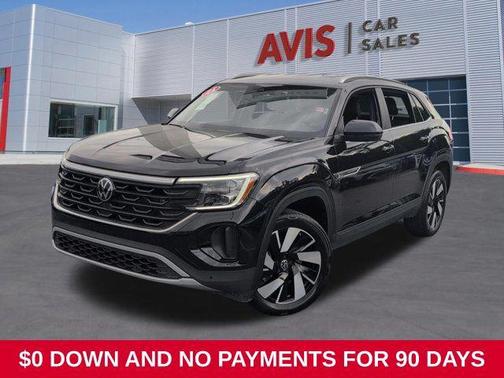 Deep Black Pearl 2025 Volkswagen Atlas Cross Sport 2.0T SE w/Technology