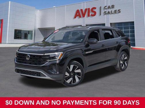 Deep Black Pearl 2025 Volkswagen Atlas Cross Sport 2.0T SE w/Technology