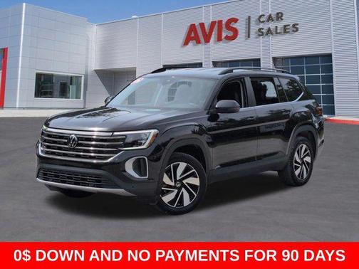 Deep Black Pearl 2025 Volkswagen Atlas 2.0T SE w/Technology