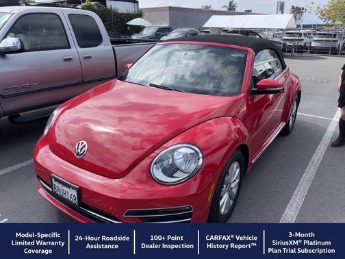 Tornado Red w/ Black Top 2018 Volkswagen Beetle 2.0T S