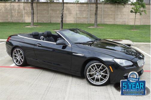 Black Sapphire Metallic 2012 BMW 650 650i CONVERTIBLE TRIPLE BLACK PREM/SPORTS PKG NICE